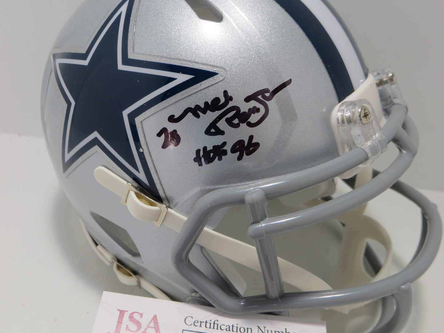 MEL RENFRO DALLAS COWBOYS SIGNED Mini Helmet w/HOF 06 JSA COA