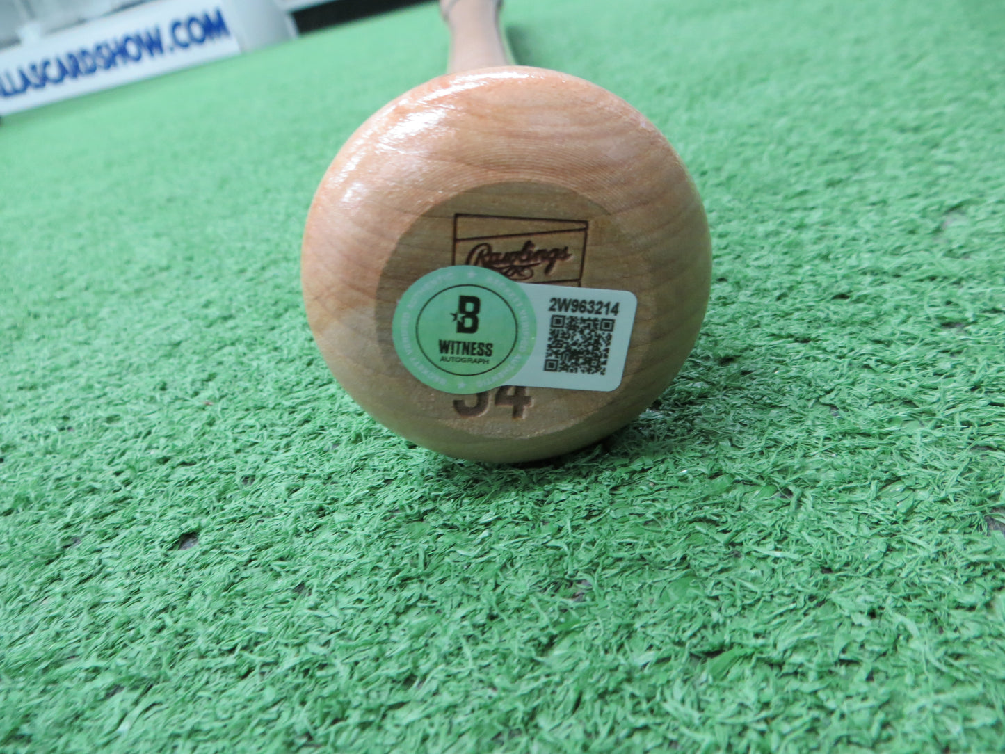 SEBASTIAN WALCOTT TEXAS RANGERS SIGNED BLONDE RAWLINGS BASEBALL BAT BAS