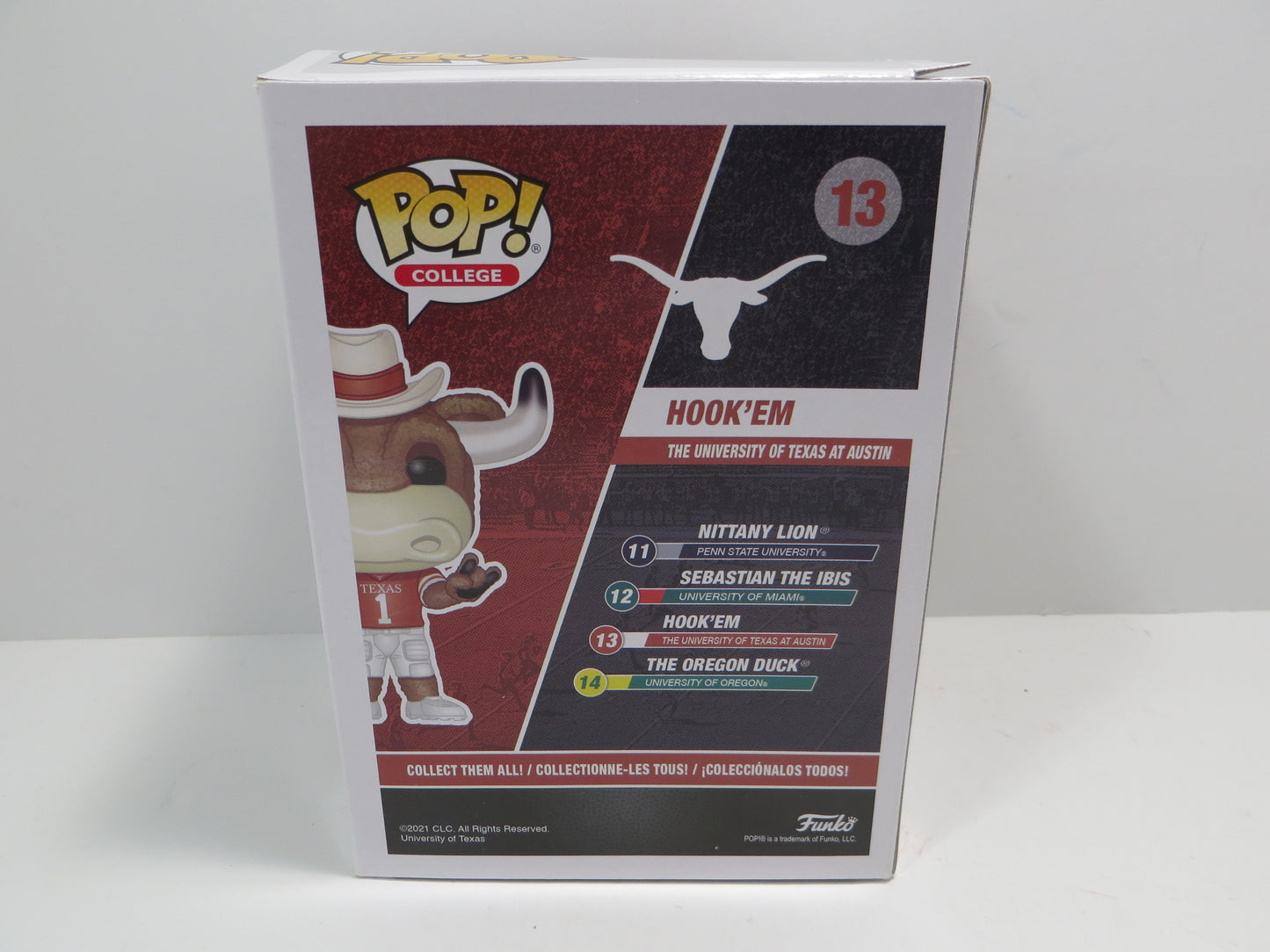 RICKY WILLIAMS SIGNED BEVO Hook 'Em #13 FUNKO POP BAS JSA COA