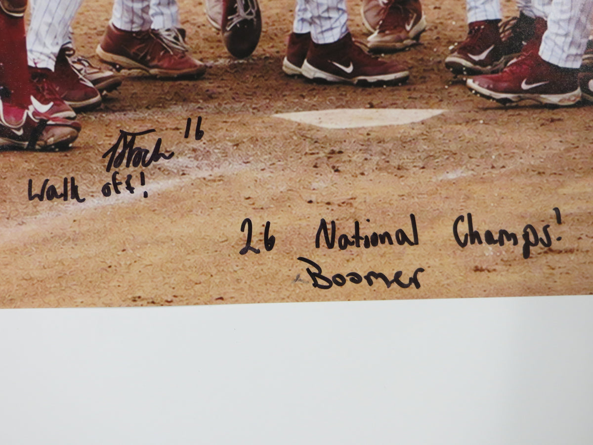 DAYTON TOCKEY OKLAHOMA OU SOONERS SIGNED 16x20 Walk Off 3INSC BAS