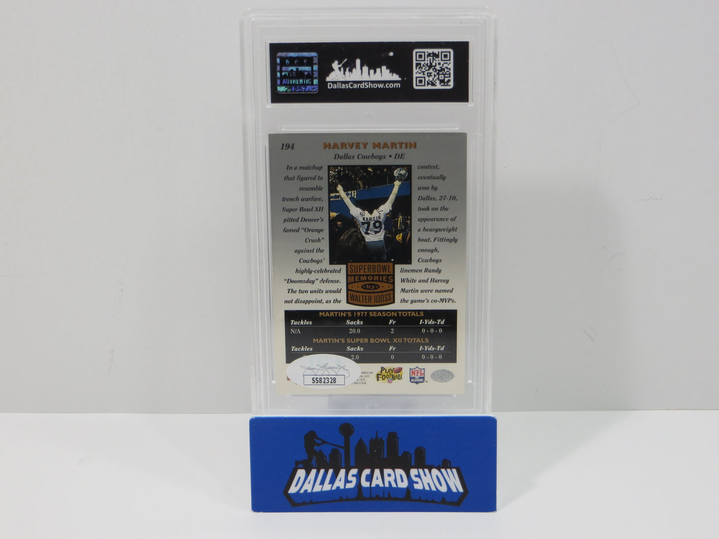 HARVEY MARTIN RANDY WHITE SIGNED 1997 UD NFL Legends #194 JSA SLAB AUTO