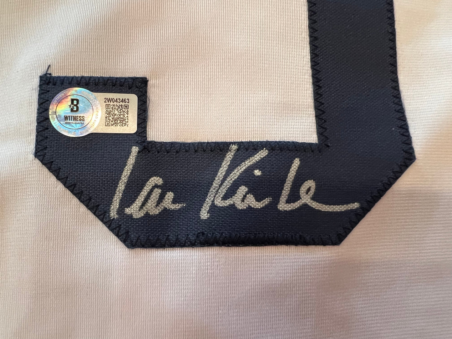 IAN KINSLER DETROIT TIGERS SIGNED JERSEY w/Go Tigers BAS COA