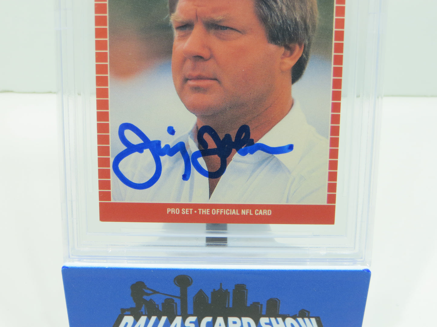 JIMMY JOHNSON DALLAS COWBOYS SIGNED 1989 PRO SET #98 BAS BGS SLAB AUTO 10