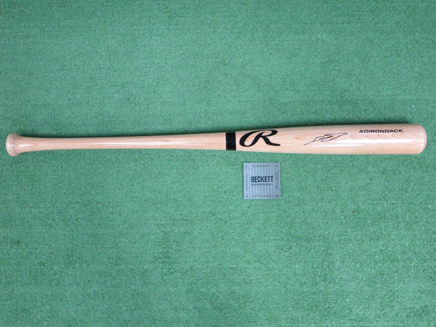 SEBASTIAN WALCOTT TEXAS RANGERS SIGNED BLONDE RAWLINGS BASEBALL BAT BAS