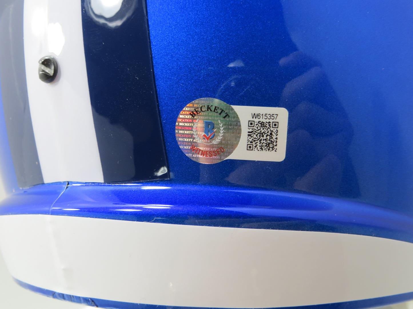 TONY DORSETT SIGNED DALLAS COWBOYS RIDDELL F/S Flash HELMET w/4 INSCs BAS