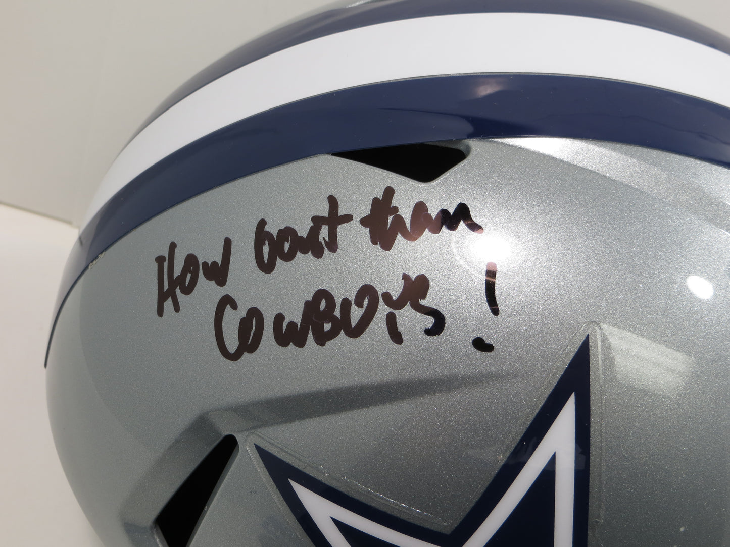 JIMMY JOHNSON SIGNED DALLAS COWBOYS SPEED HELMET w/3 INSCs Miami BAS COA