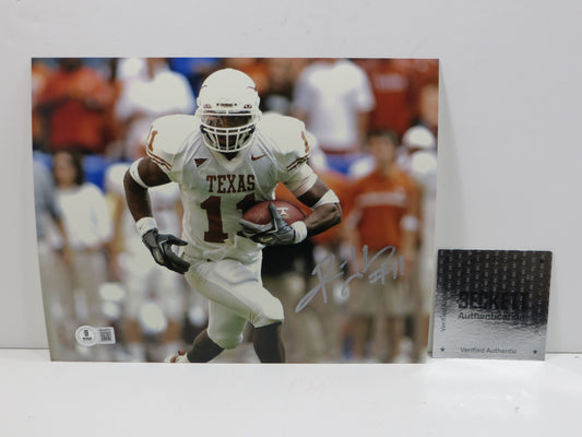 RAMONCE TAYLOR TEXAS LONGHORNS SIGNED 8x10 PHOTO OpenField BAS COA