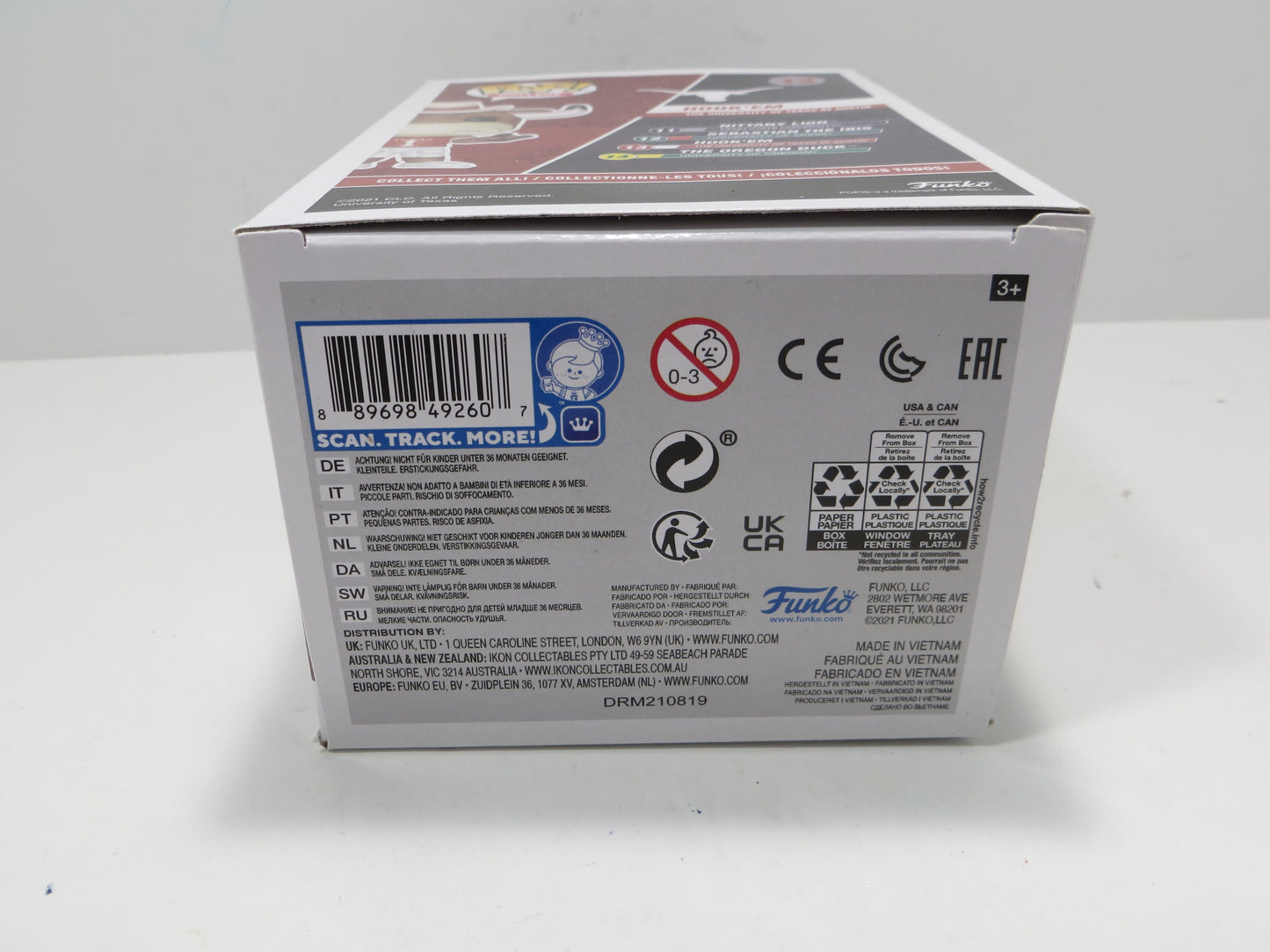 RICKY WILLIAMS SIGNED BEVO Hook 'Em #13 FUNKO POP BAS JSA COA