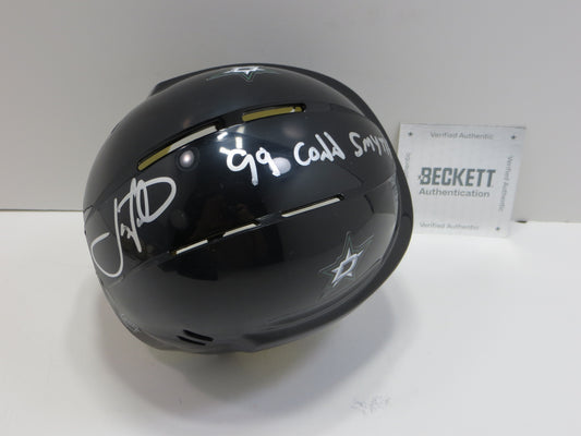 JOE NIEUWENDYK DALLAS STARS SIGNED MINI HOCKEY HELMET w/99 Conn Smythe BAS COA