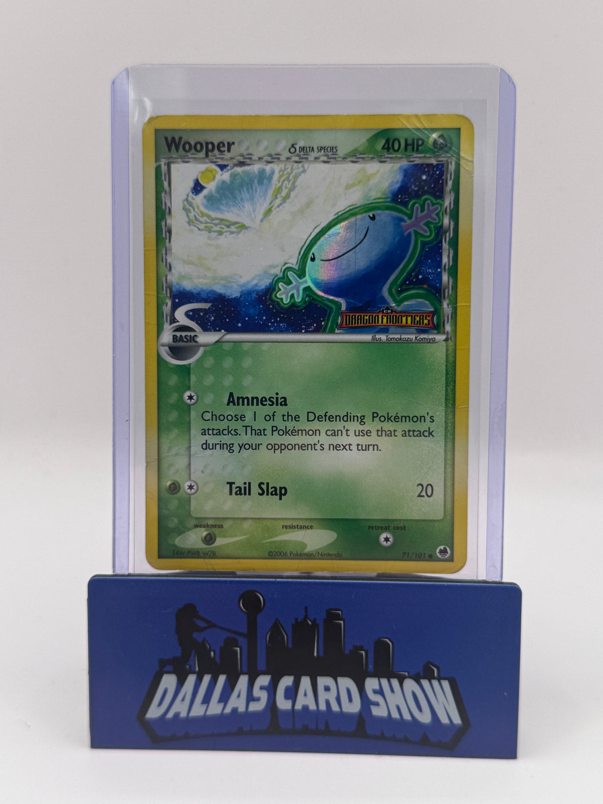 2006 Pokemon - Wooper (Rev. Holo) - 71/101 EX Dragon Frontiers DMG'd