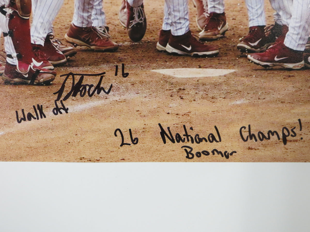 DAYTON TOCKEY OKLAHOMA OU SOONERS SIGNED 16x20 Walk Off 3INSC BAS