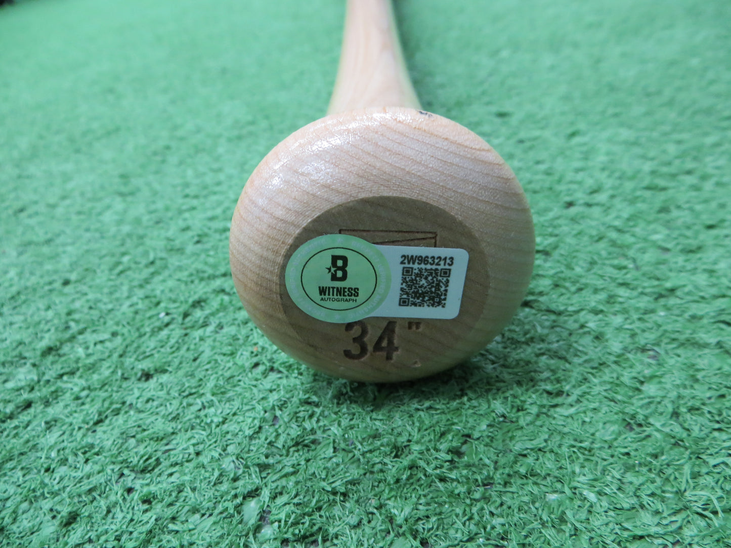 SEBASTIAN WALCOTT TEXAS RANGERS SIGNED BLONDE RAWLINGS BASEBALL BAT BAS