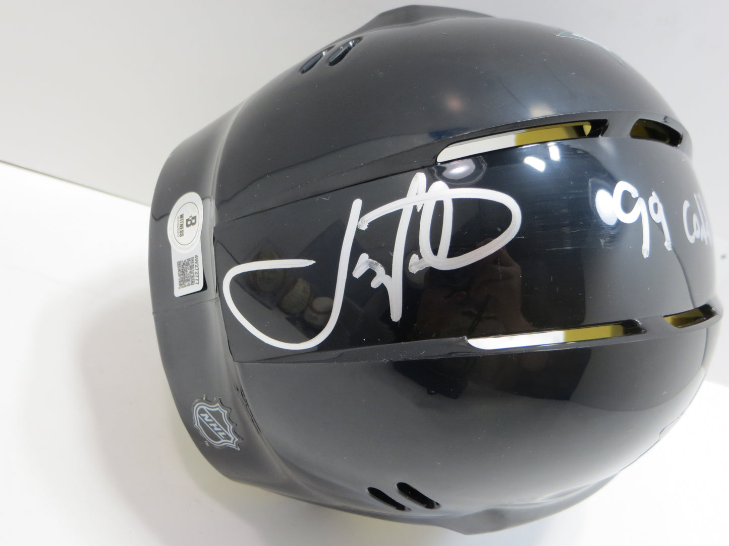 JOE NIEUWENDYK DALLAS STARS SIGNED MINI HOCKEY HELMET w/99 Conn Smythe BAS COA