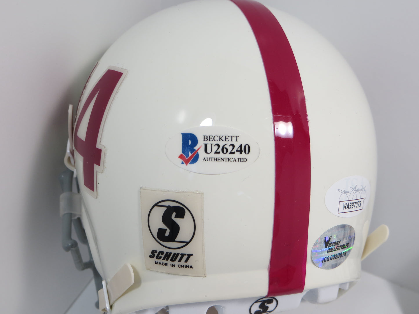 JOHN DAVID CROW & JOHNNY MANZIEL SIGNED Texas A&M Helmet w/Heisman JSA BAS