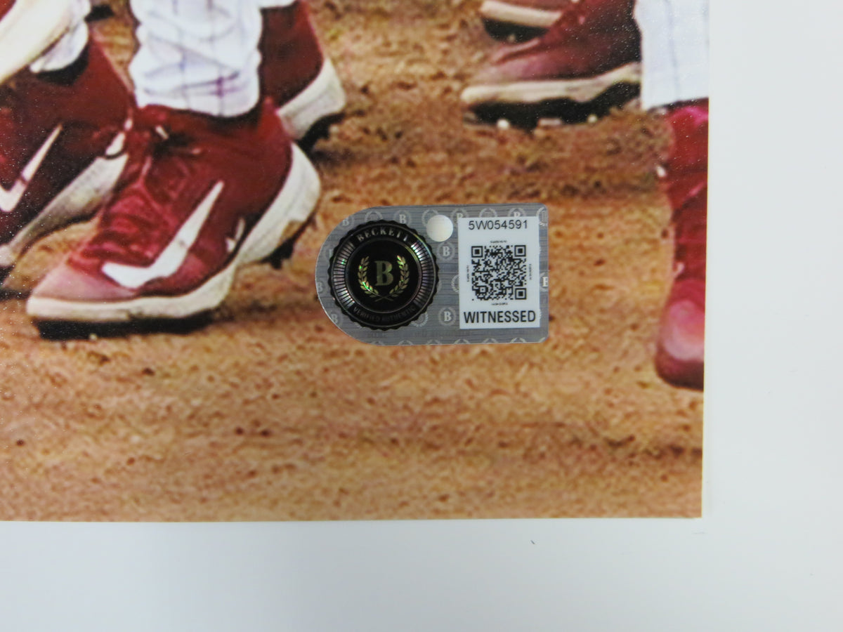 DAYTON TOCKEY OKLAHOMA OU SOONERS SIGNED 16x20 Walk Off 3INSC BAS