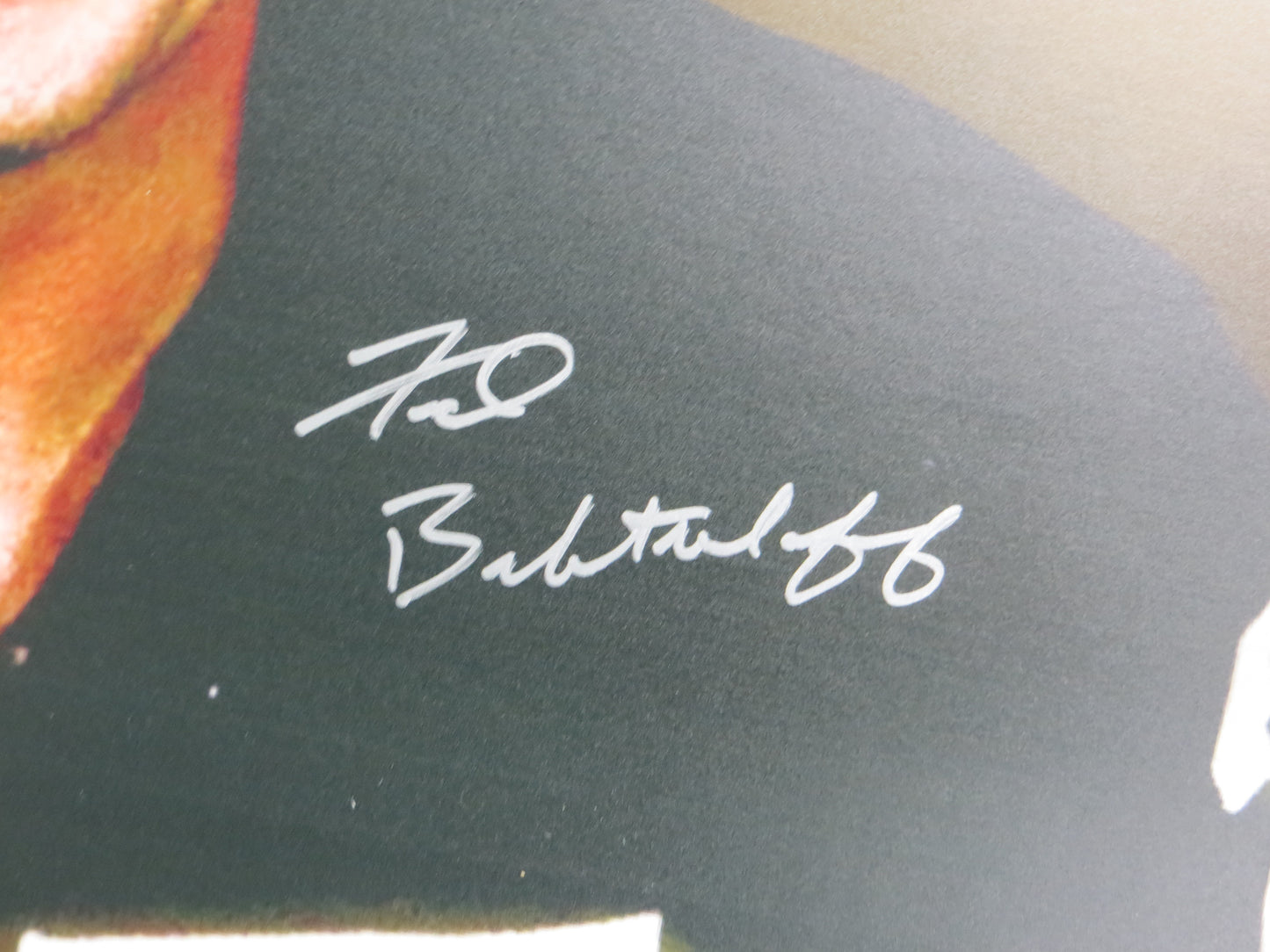 FRED BILETNIKOFF OAKLAND RAIDERS SIGNED 24x36 Dallas Card Show FOAM BOARD BAS