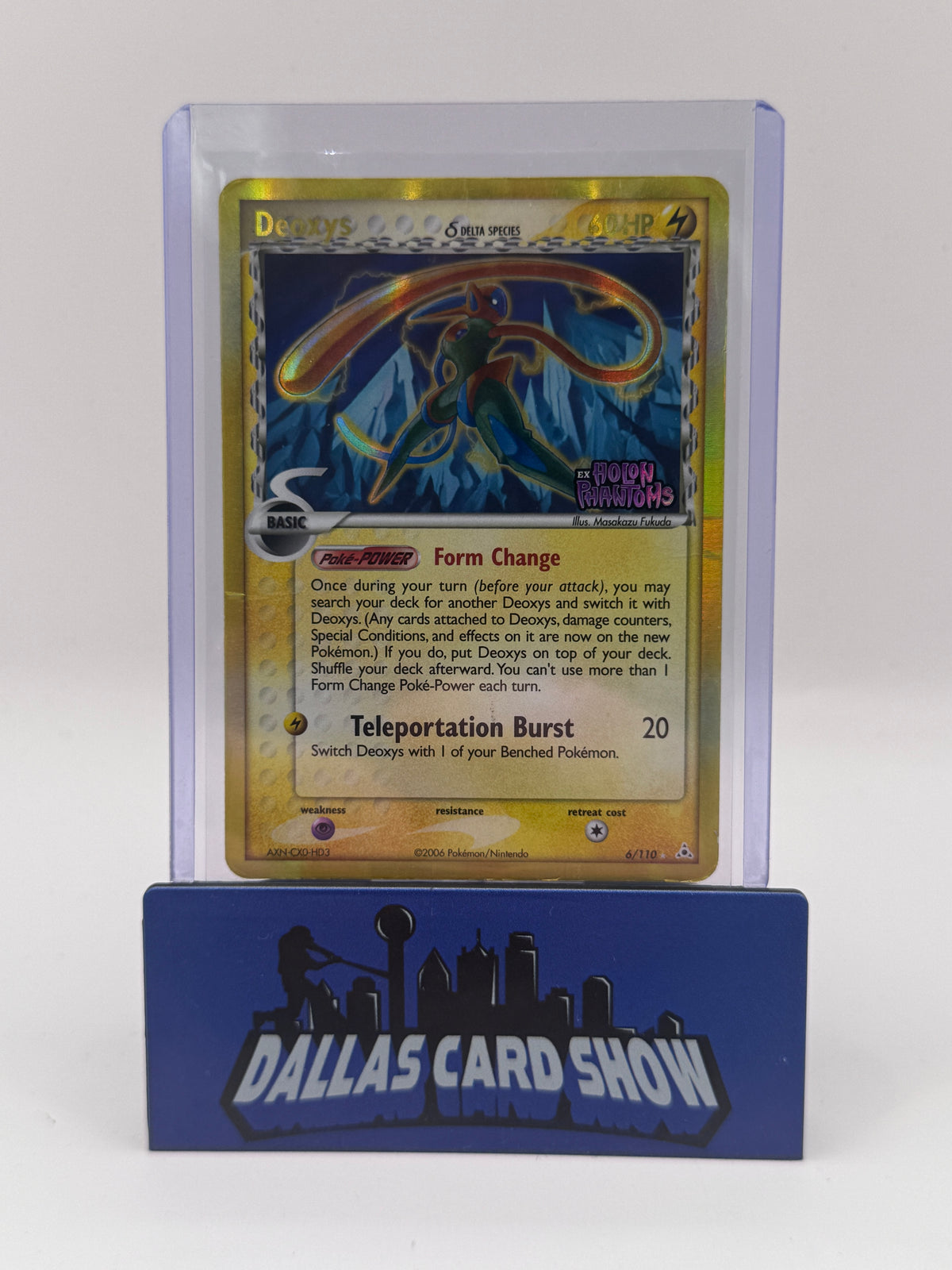 2006 Pokemon - Deoxys (Rev. Holo) - 6/110 EX Holon Phantoms DMG'd