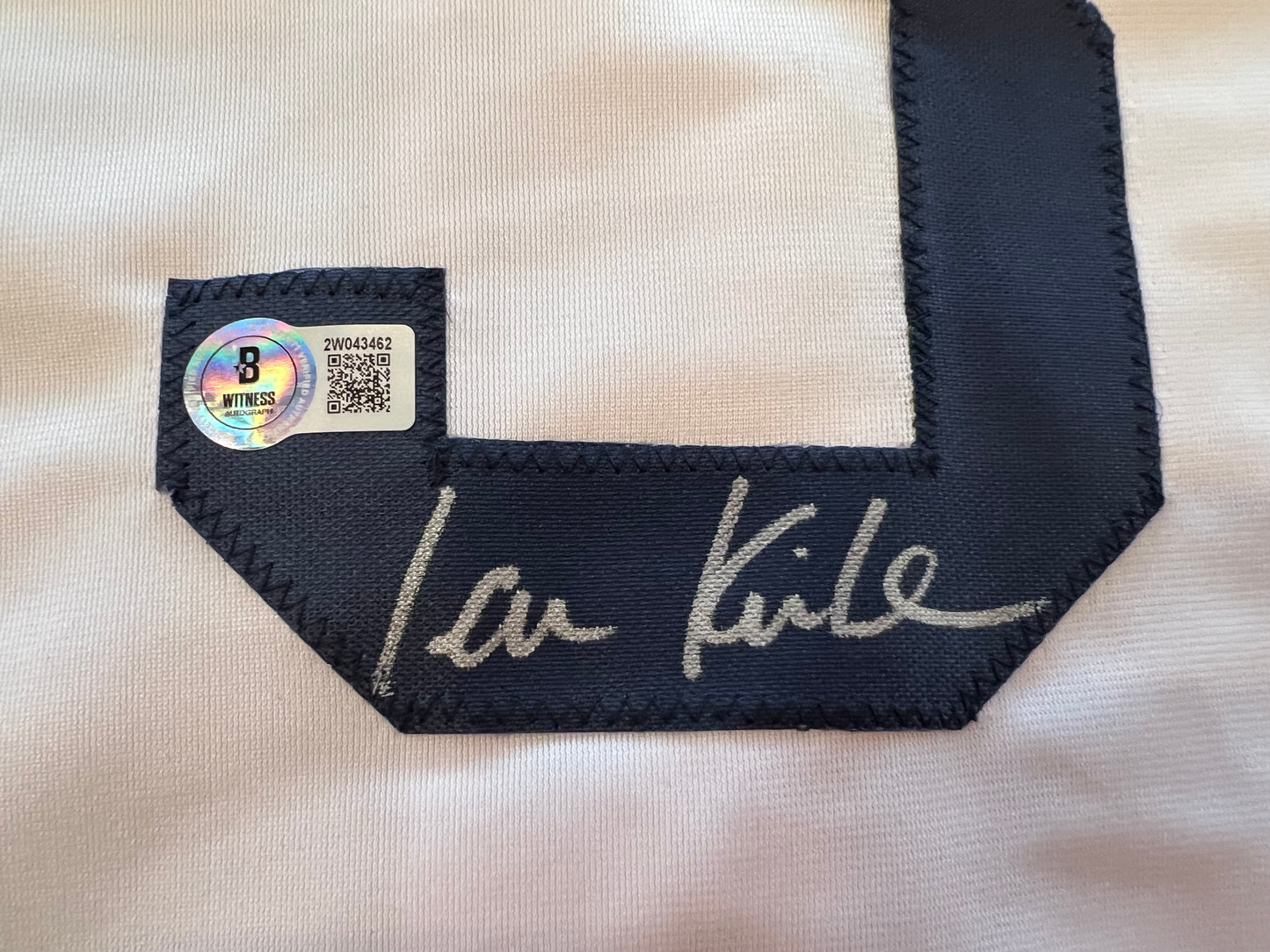 IAN KINSLER DETROIT TIGERS SIGNED JERSEY w/Go Tigers BAS COA