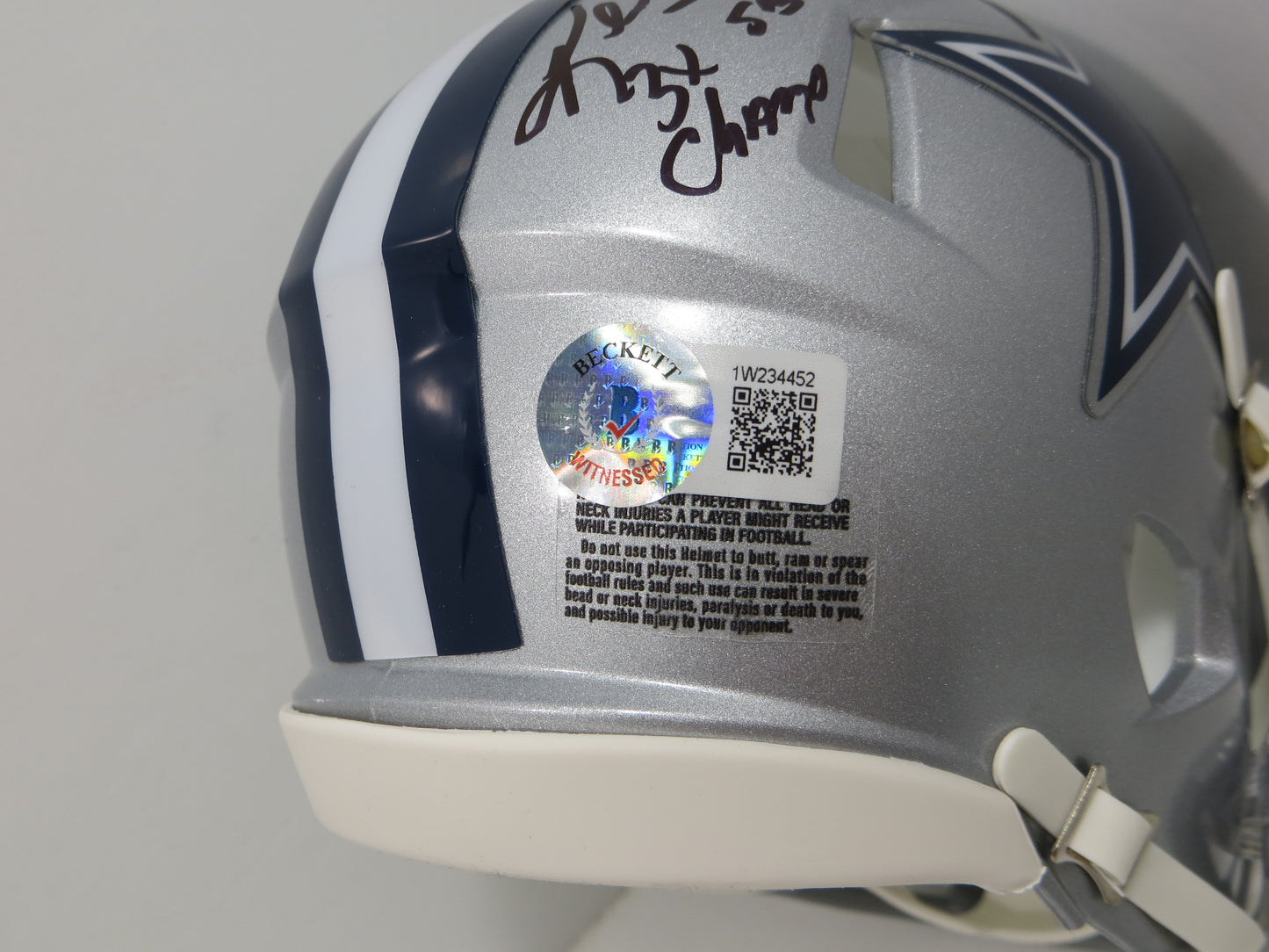 KEVIN SMITH DALLAS COWBOYS SIGNED Riddell MINI HELMET w/3xSB Champ BAS COA