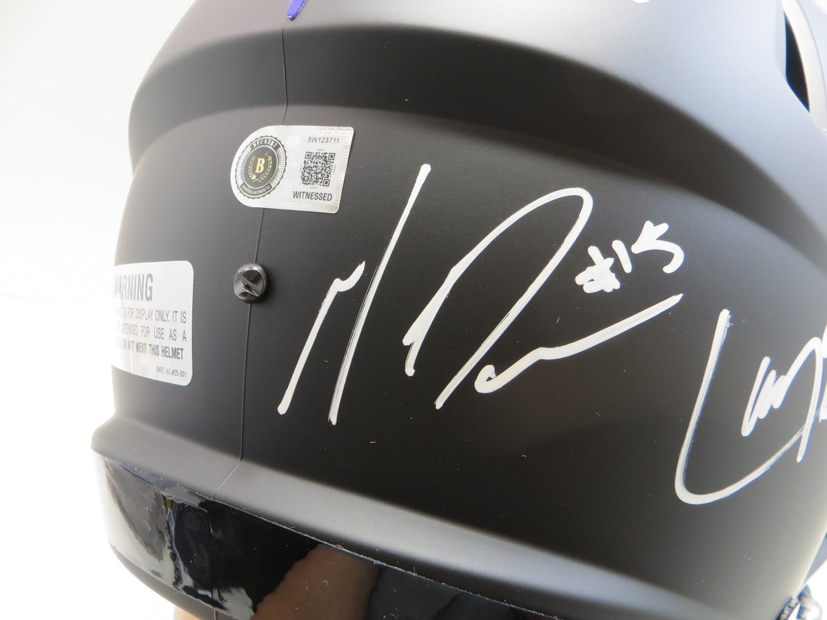 TCU HORNED FROGS LEGENDS Lilly Tomlinson Duggan ++ SIGNED BLACK Full SIZE HELMET BAS