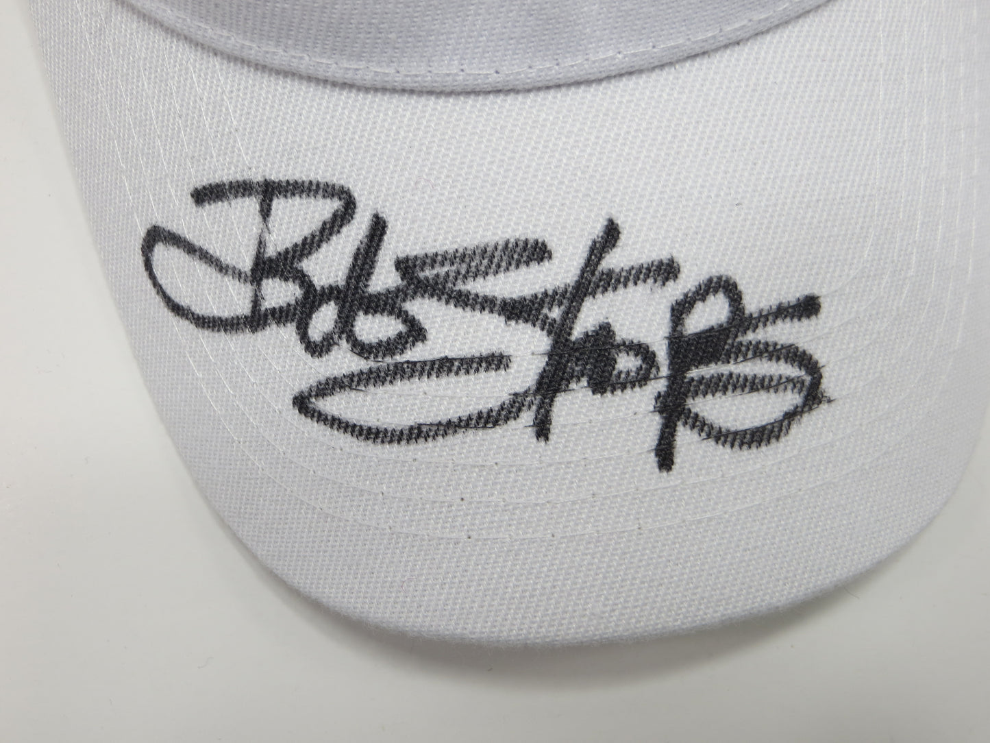 BOB STOOPS OKLAHOMA OU SOONERS SIGNED Iconic Sideline VISOR BAS COA