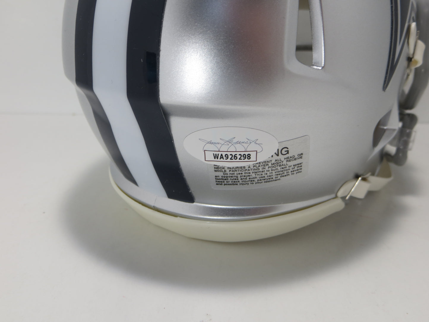 MEL RENFRO DALLAS COWBOYS SIGNED Mini Helmet w/HOF 06 JSA COA