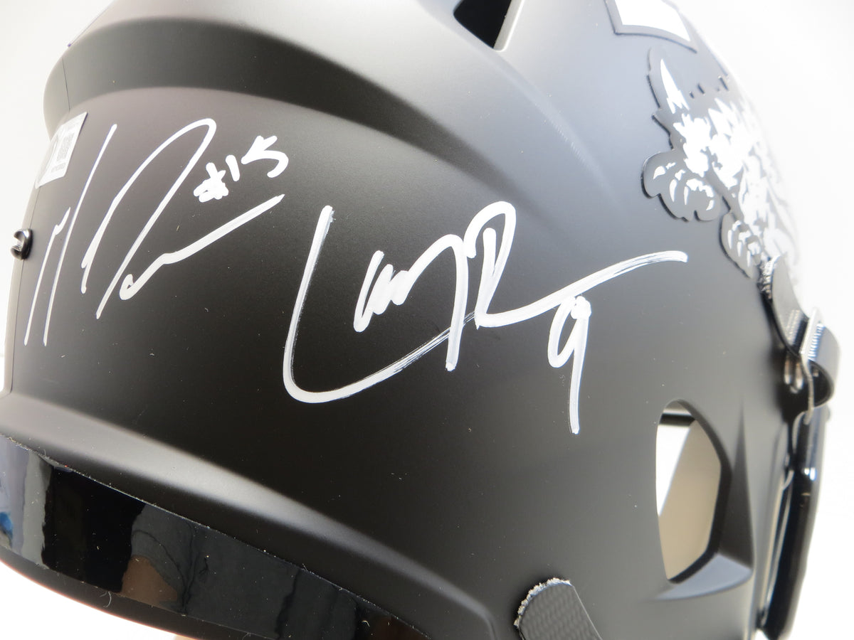TCU HORNED FROGS LEGENDS Lilly Tomlinson Duggan ++ SIGNED BLACK Full SIZE HELMET BAS