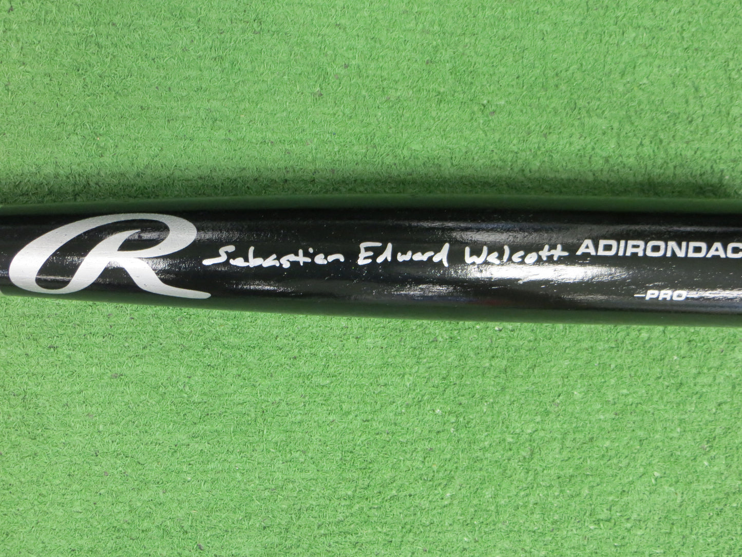 SEBASTIAN WALCOTT TEXAS RANGERS Full Name SIGNED BLACK BASEBALL BAT BAS COA