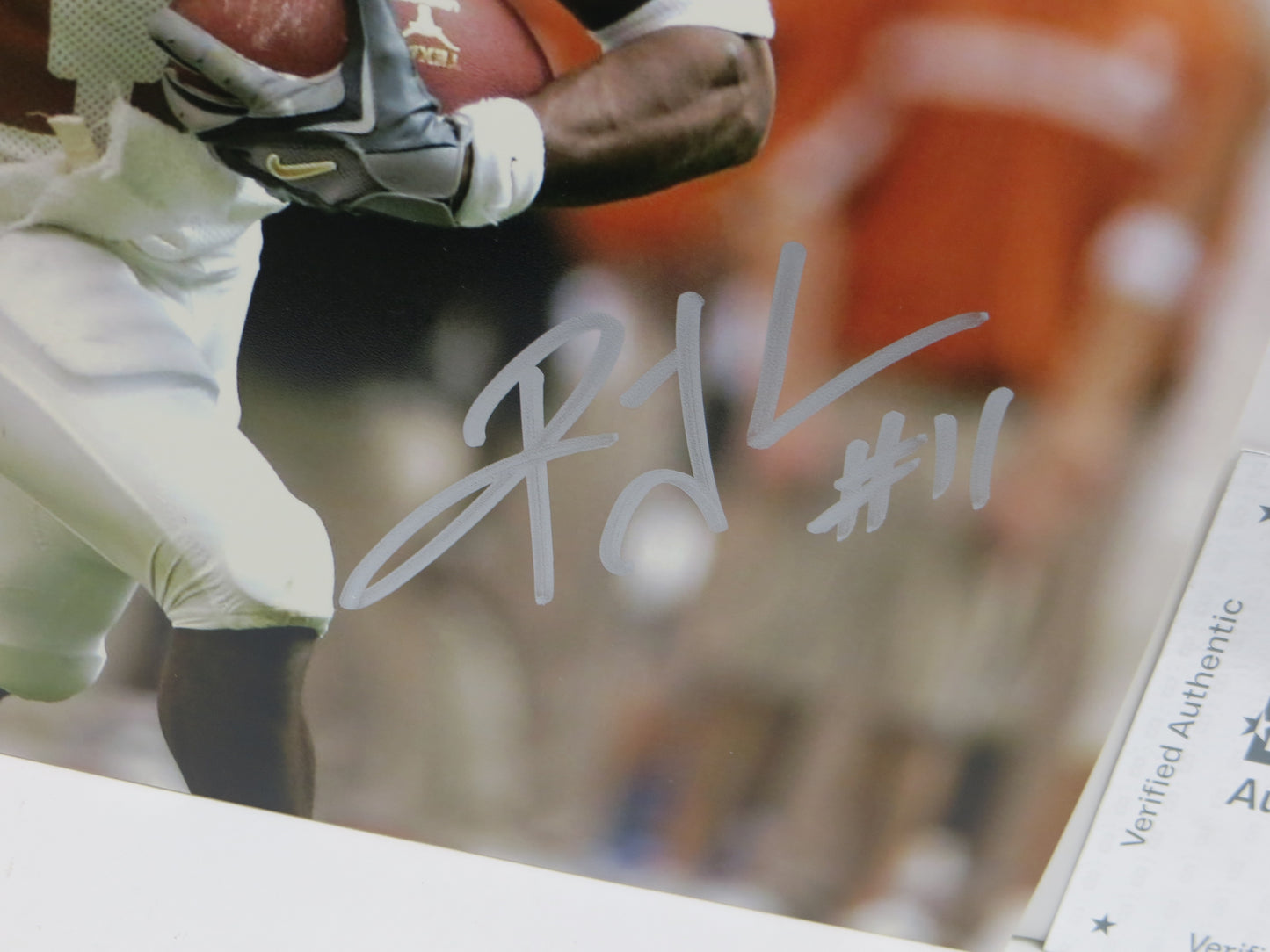 RAMONCE TAYLOR TEXAS LONGHORNS SIGNED 8x10 PHOTO OpenField BAS COA