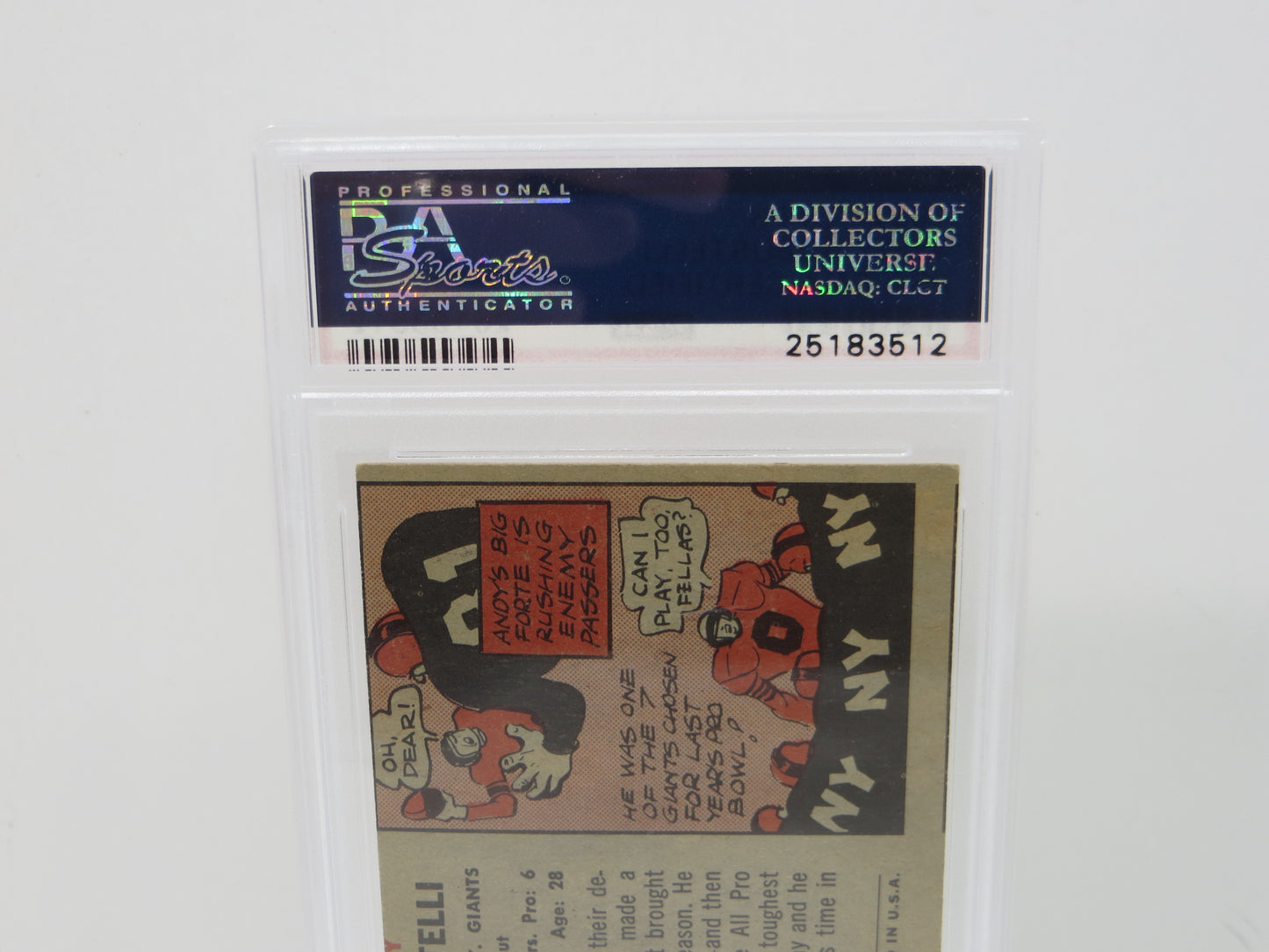 ANDY ROBUSTELLI SIGNED 1957 TOPPS Football Card #71 PSA5(MC) SLAB Authentic AUTO