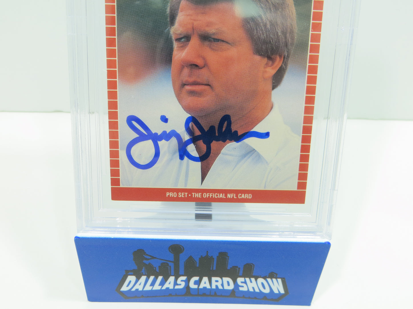 JIMMY JOHNSON DALLAS COWBOYS SIGNED 1989 PRO SET #98 BAS BGS SLAB AUTO 10