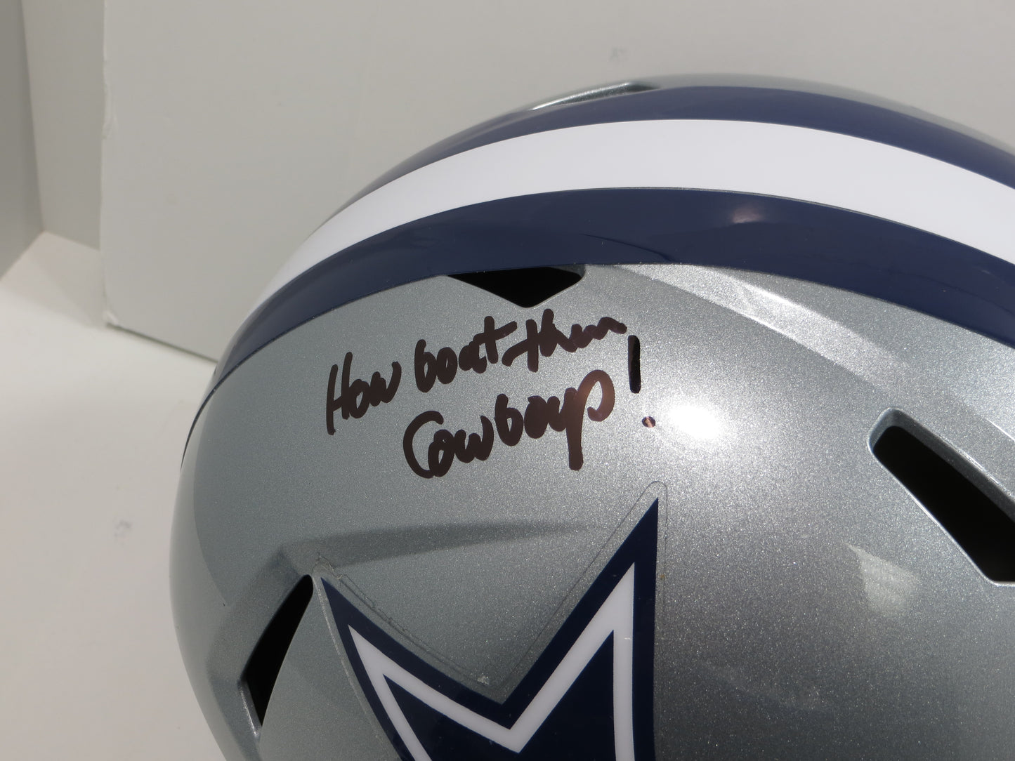 JIMMY JOHNSON SIGNED DALLAS COWBOYS SPEED HELMET w/3 INSCs Miami BAS COA