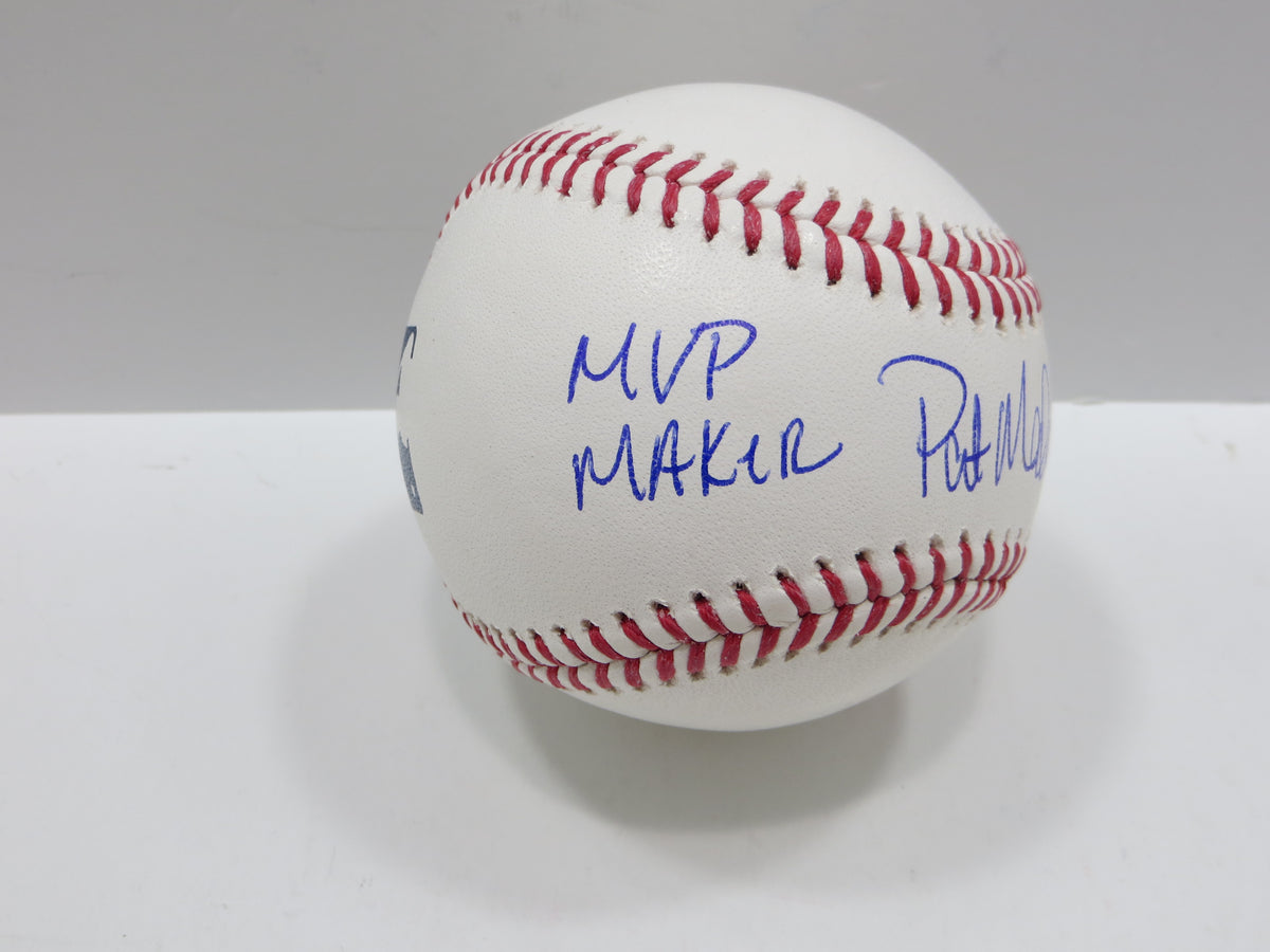 PAT PATRICK MAHOMES SR SIGNED OML BASEBALL Twins Cubs Mets Rangers w/INSC BAS