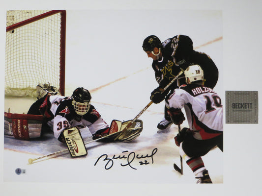 BRETT HULL Dallas Stars SIGNED Game Winning Goal 16x20 PHOTO STL Blues BAS