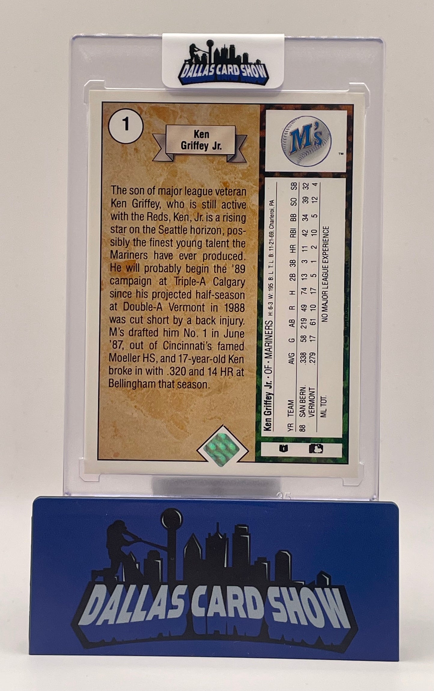 1989 Upper Deck #1 Ken Griffey Jr Rookie RC
