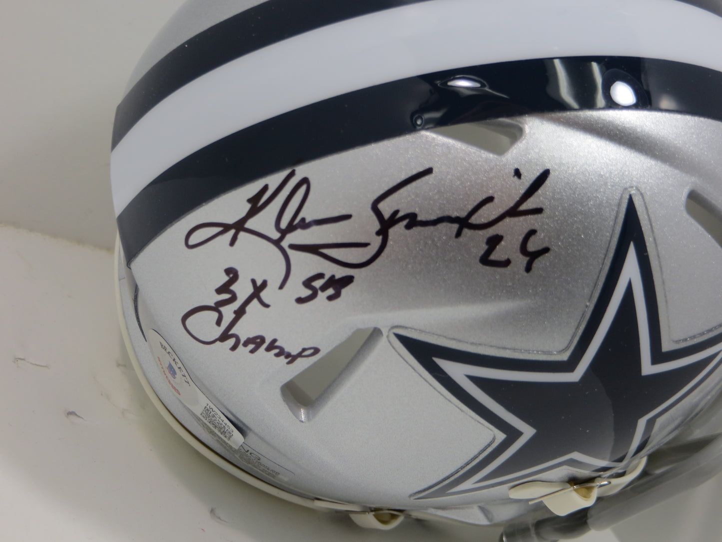KEVIN SMITH DALLAS COWBOYS SIGNED Riddell MINI HELMET w/3xSB Champ BAS COA