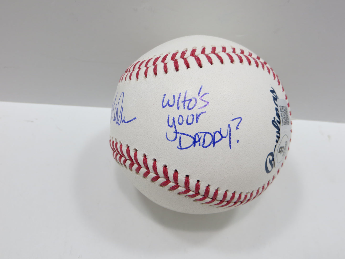 PAT PATRICK MAHOMES SR SIGNED OML BASEBALL Twins Cubs Mets Rangers w/INSC BAS