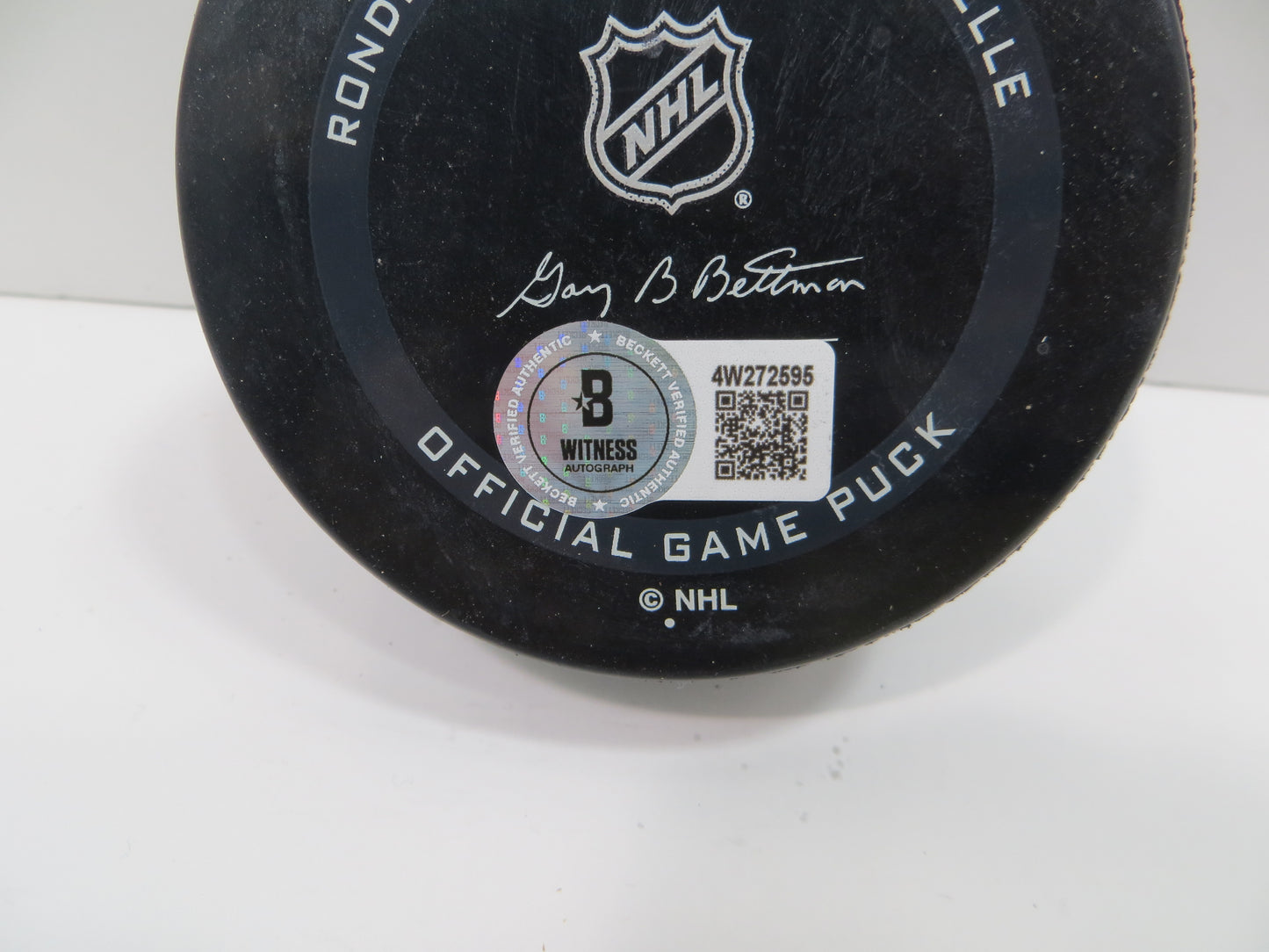 MIKE MODANO DALLAS STARS SIGNED AUTHENTIC OFFICIAL HOCKEY PUCK BAS