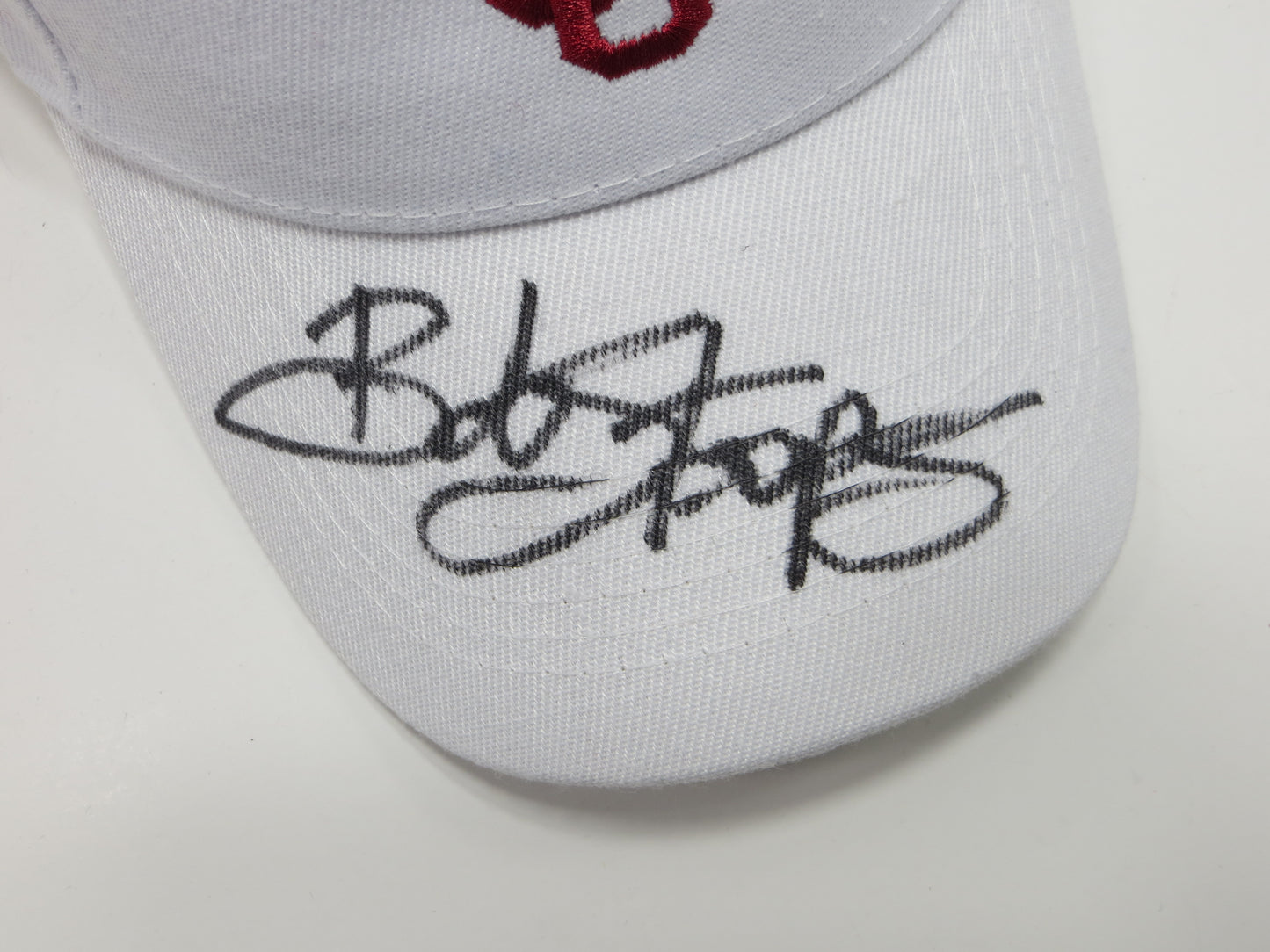 BOB STOOPS OKLAHOMA OU SOONERS SIGNED Iconic Sideline VISOR BAS COA