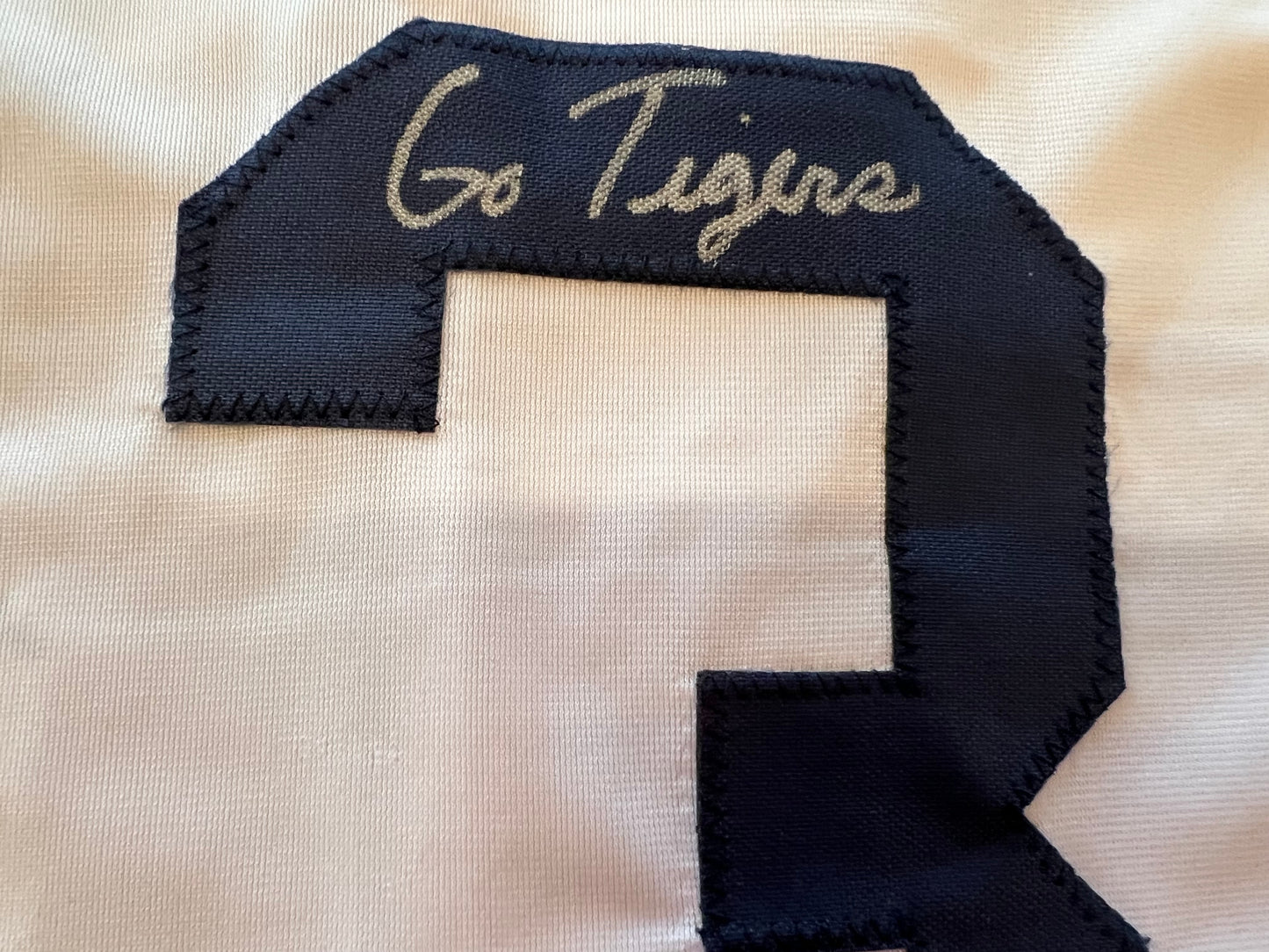 IAN KINSLER DETROIT TIGERS SIGNED JERSEY w/Go Tigers BAS COA