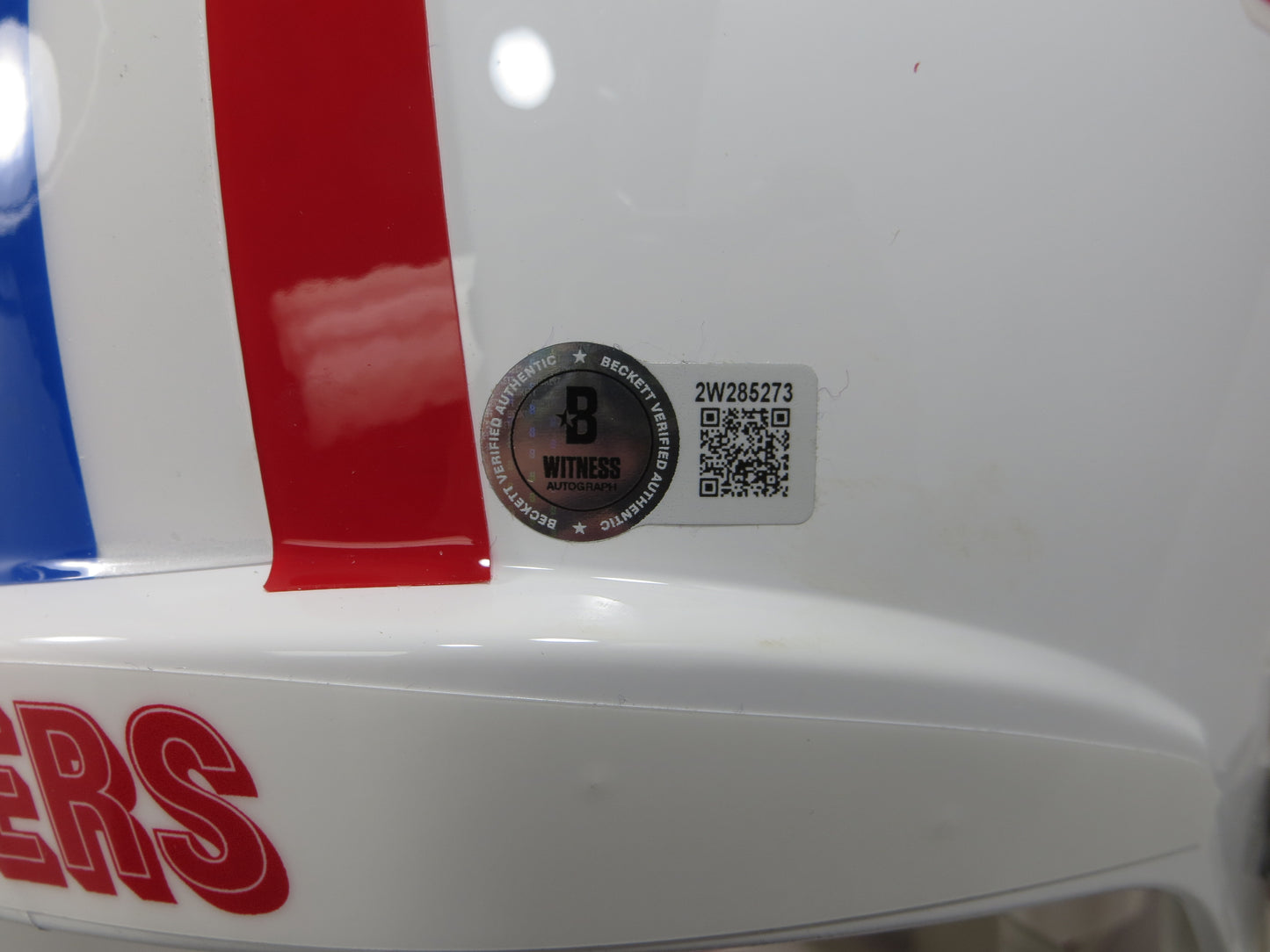 EARL CAMPBELL SIGNED HOUSTON OILERS FULL SIZE HELMET w/INSC UT Longhorns JSA