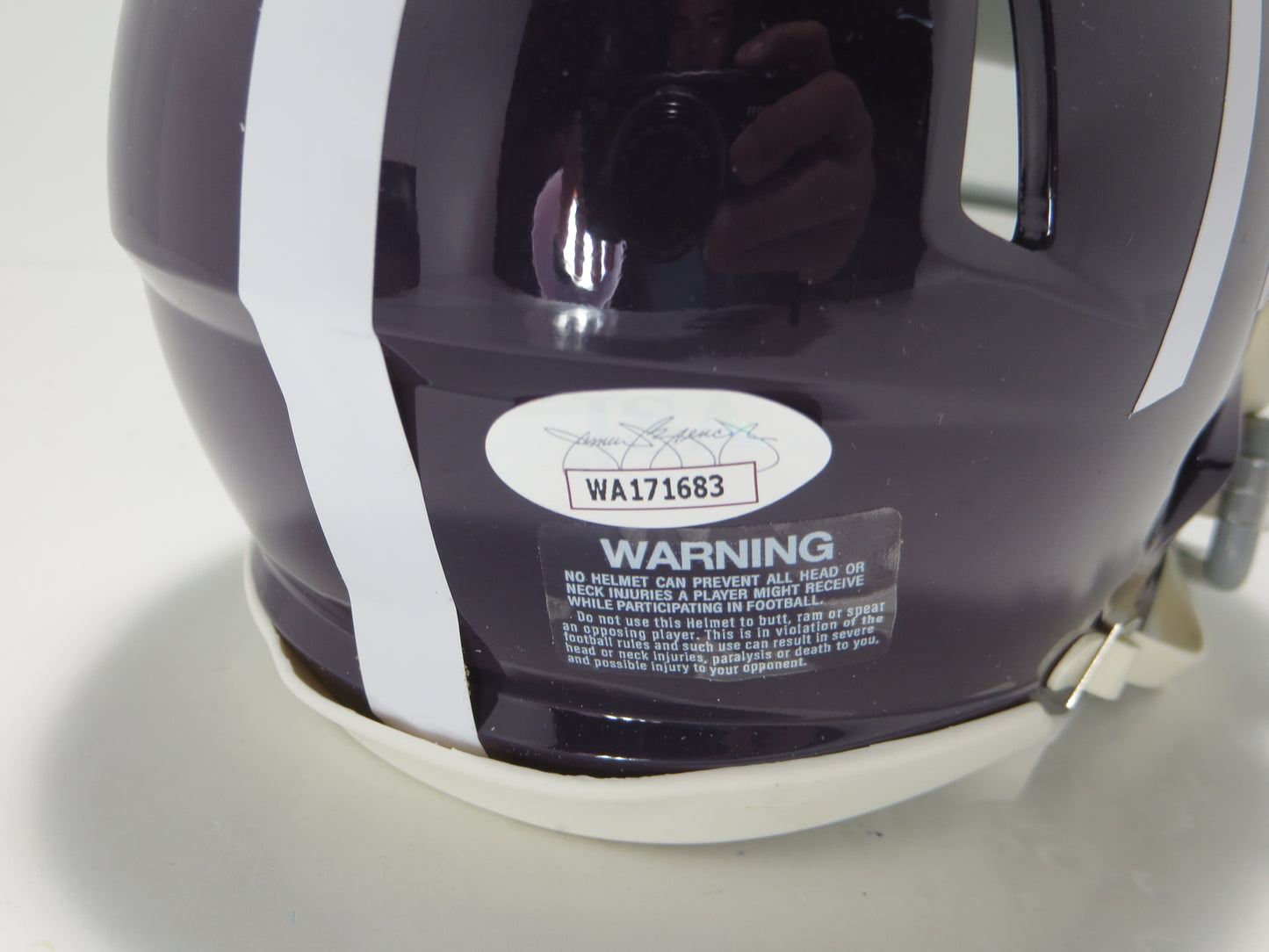 BOB LILLY SIGNED TCU HORNED FROGS #72 MINI HELMET w/MULTI INSCs JSA COA