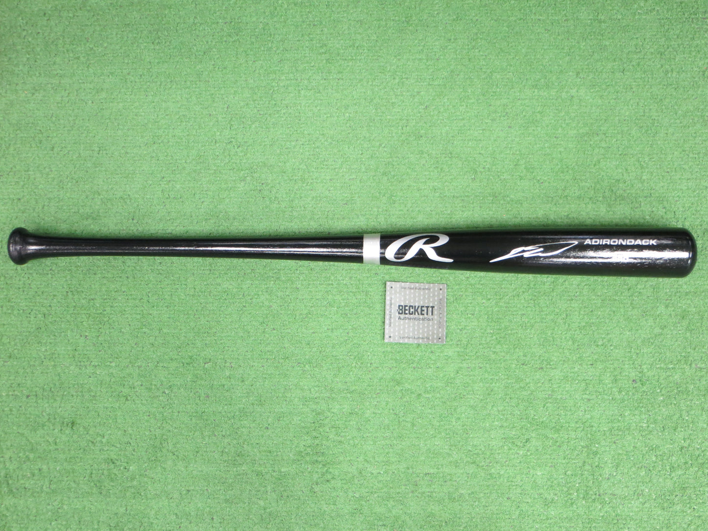 SEBASTIAN WALCOTT TEXAS RANGERS SIGNED BLACK RAWLINGS BASEBALL BAT BAS