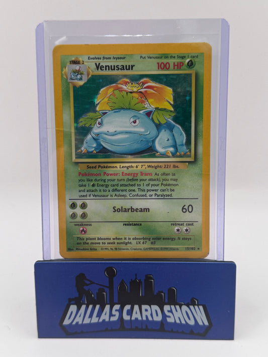 1999 Pokemon - Venusaur (Holo) - 15/102 Base Set Unlimited DMG'd