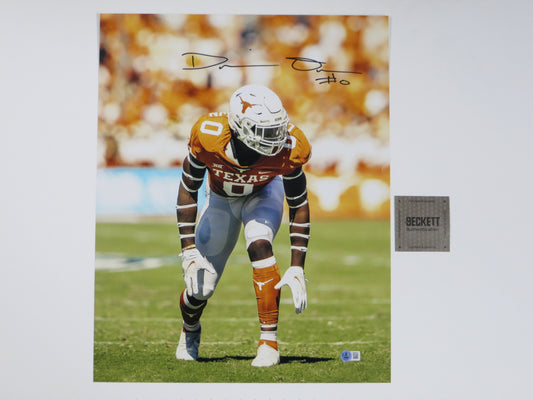 DEMARVION OVERSHOWN Texas Longhorns SIGNED 16x20 PHOTO Dallas Cowboys BAS