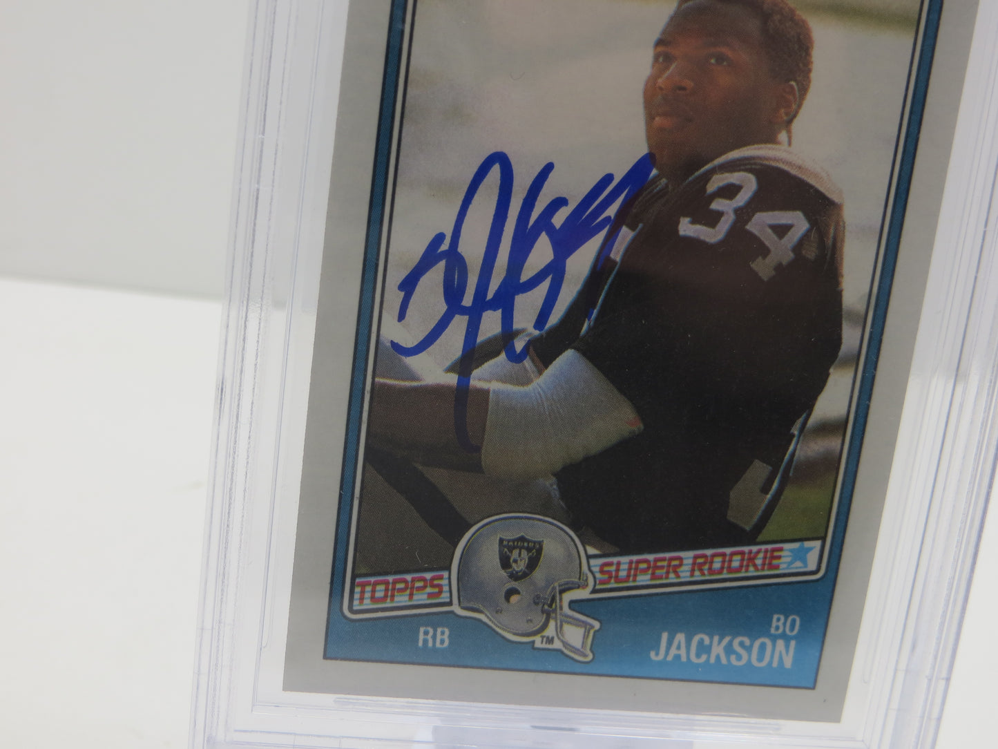 BO JACKSON SIGNED 1988 TOPPS #327 RAIDERS AUBURN BGS BAS SLAB AUTO 10