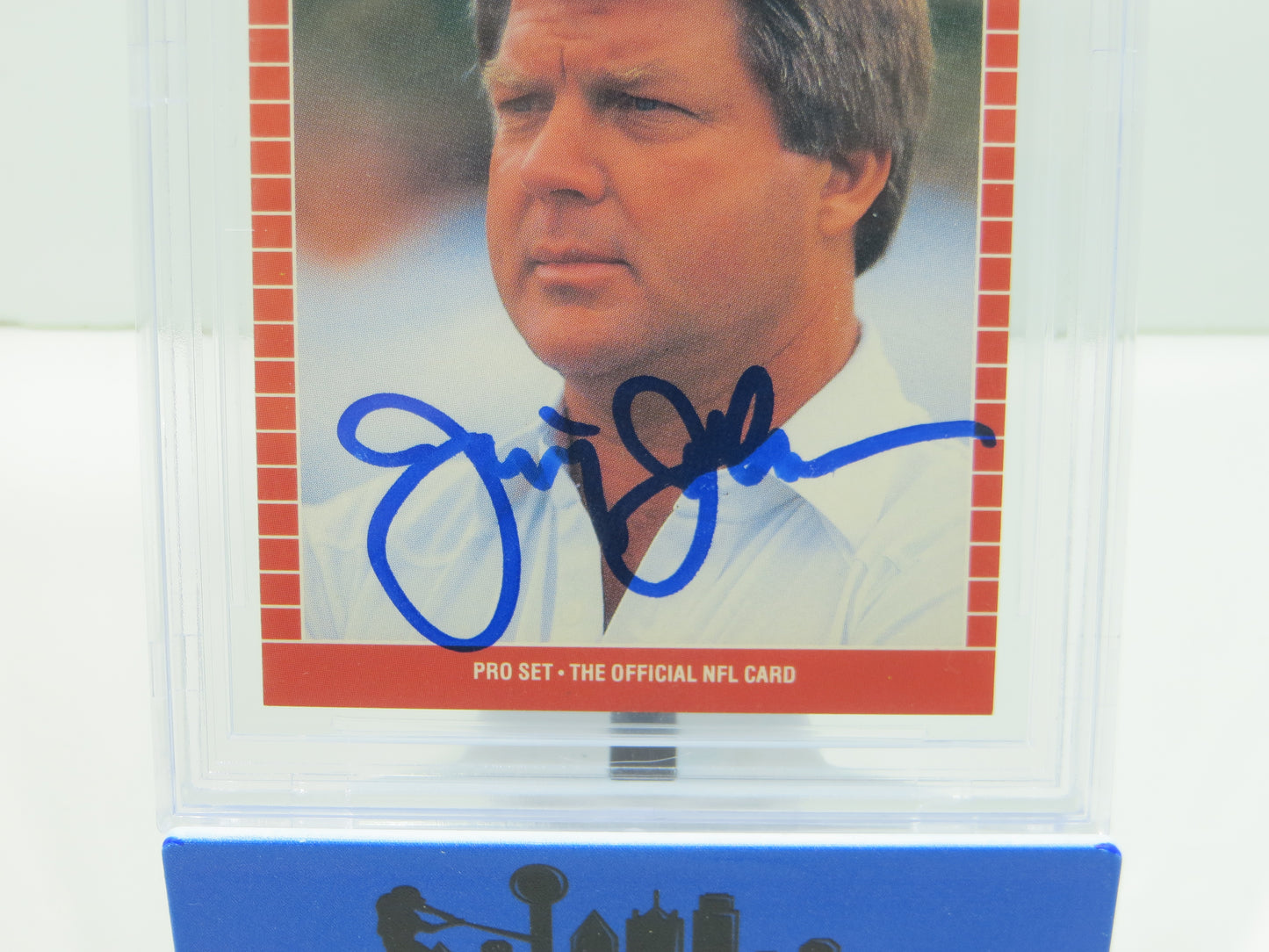 JIMMY JOHNSON DALLAS COWBOYS SIGNED 1989 PRO SET #98 BAS BGS SLAB AUTO 10
