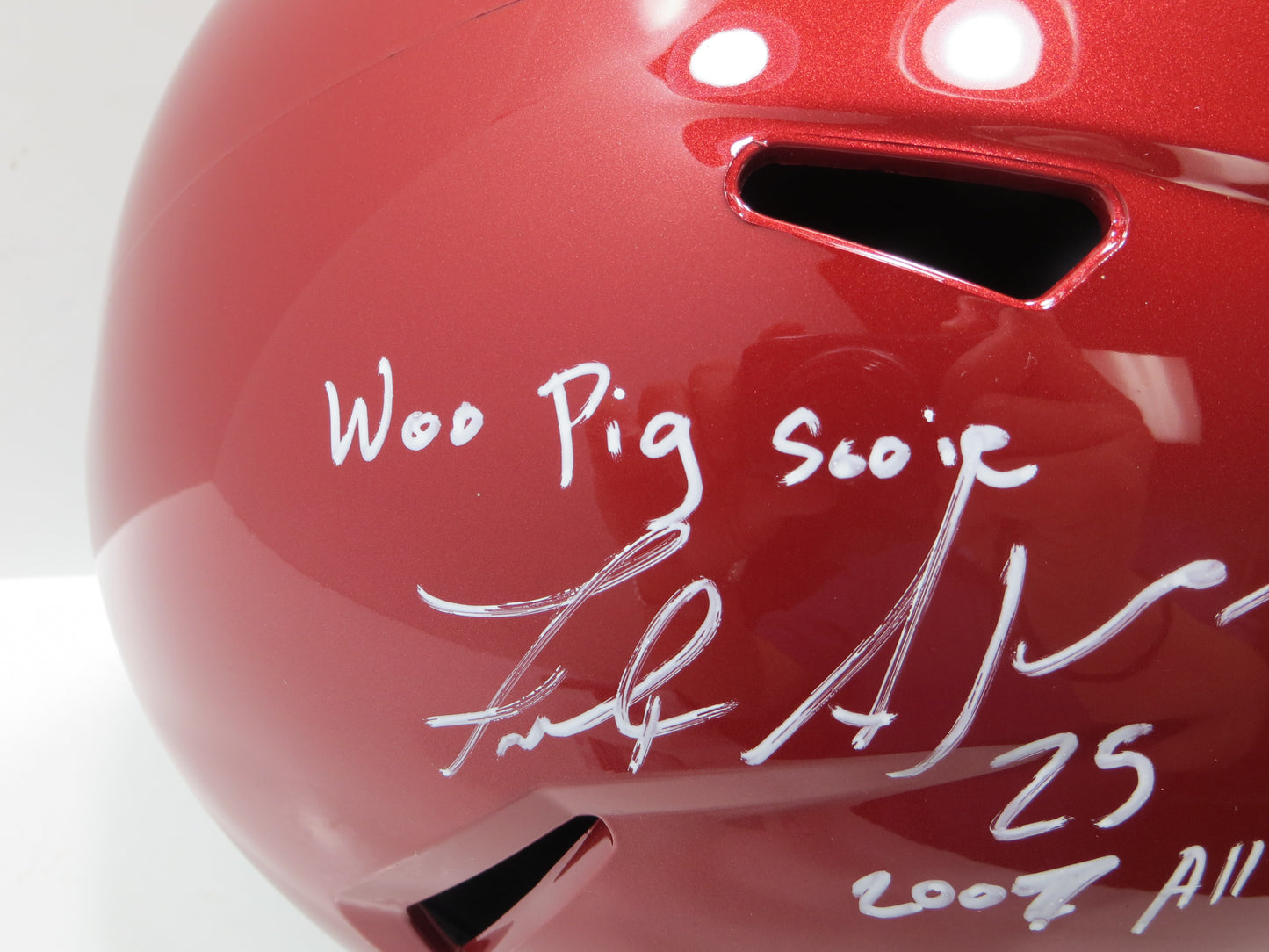 FELIX JONES SIGNED ARKANSAS RAZORBACKS FULL SIZE HELMET wINSCs JSA COA