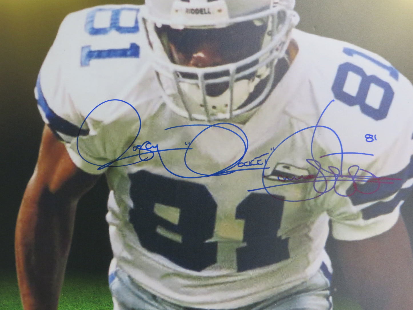 ROCKET ISMAIL DALLAS COWBOYS SIGNED 24x36 Dallas Card Show FOAM BOARD BAS