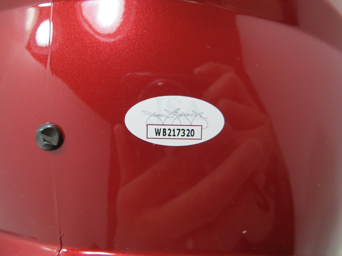 FELIX JONES SIGNED ARKANSAS RAZORBACKS FULL SIZE HELMET wINSCs JSA COA